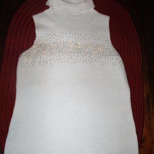 New Sleeveless Embellished Sweater